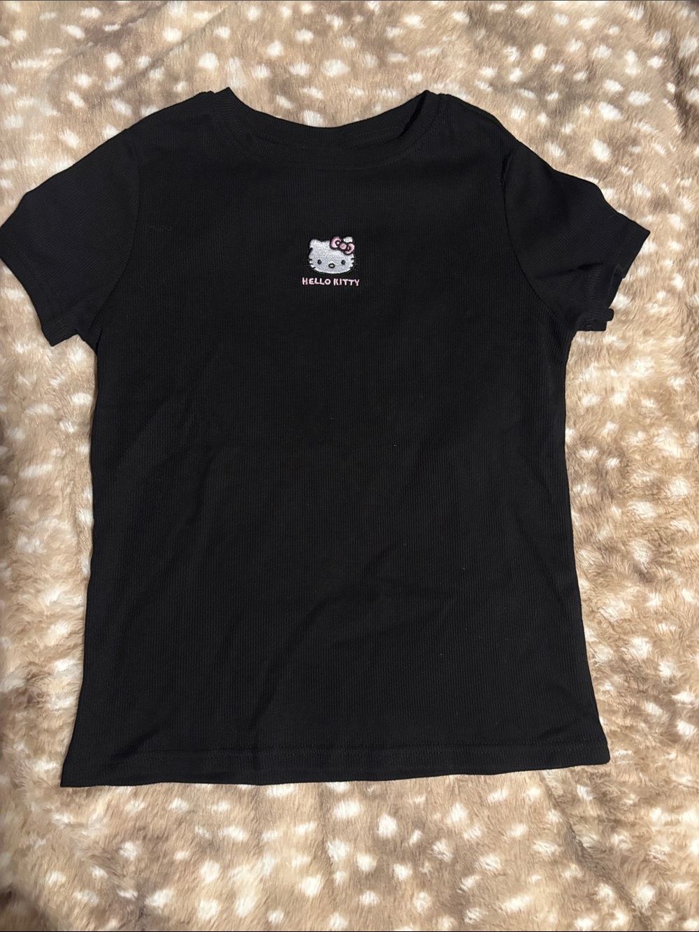 Hello Kitty Black Crop Tee